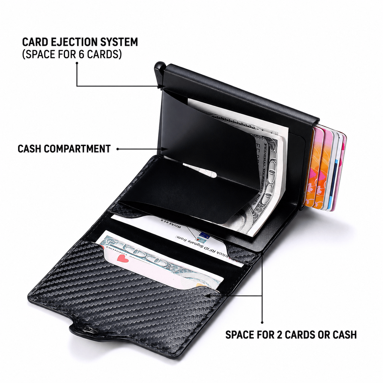 FQ Brand VaultCard – RFID Blocking Aluminium Wallet | One-Touch Card Ejection