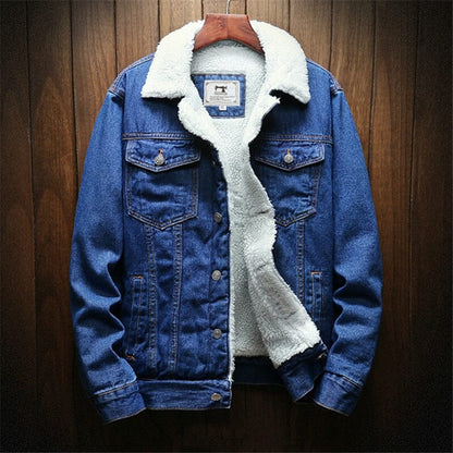 Chaqueta vaquera de invierno para hombre