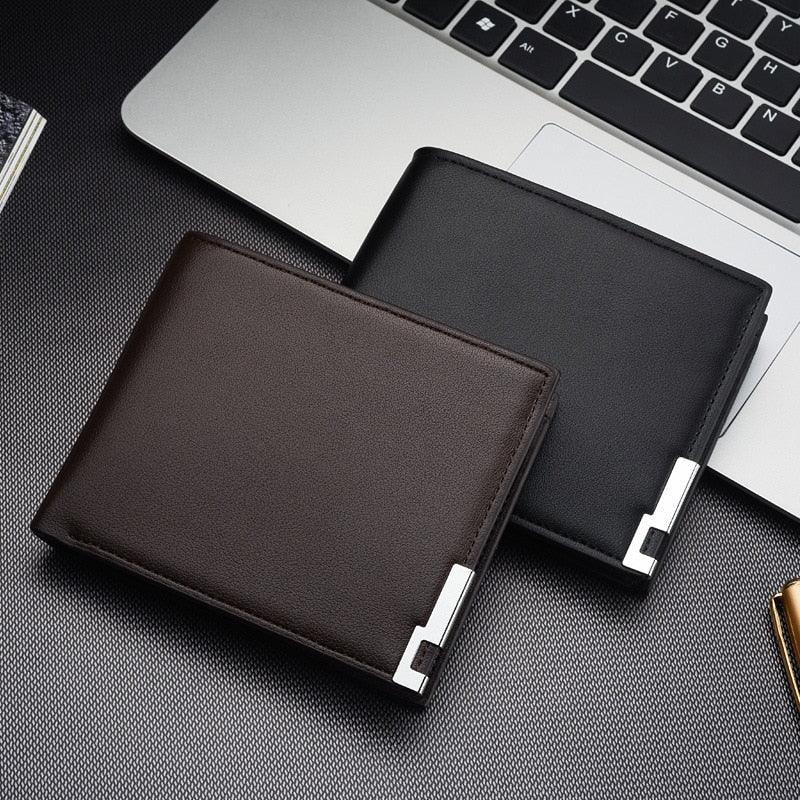 FQ Brand DualCarry – Men's Leather Wallet | Horizontal or Vertical · Metal Detail