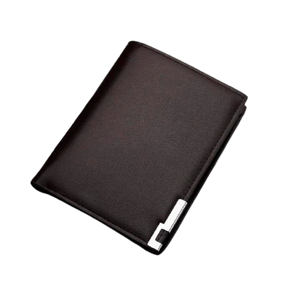 FQ Brand DualCarry – Men's Leather Wallet | Horizontal or Vertical · Metal Detail
