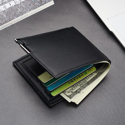 FQ Brand DualCarry – Men's Leather Wallet | Horizontal or Vertical · Metal Detail