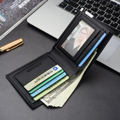 FQ Brand DualCarry – Men's Leather Wallet | Horizontal or Vertical · Metal Detail