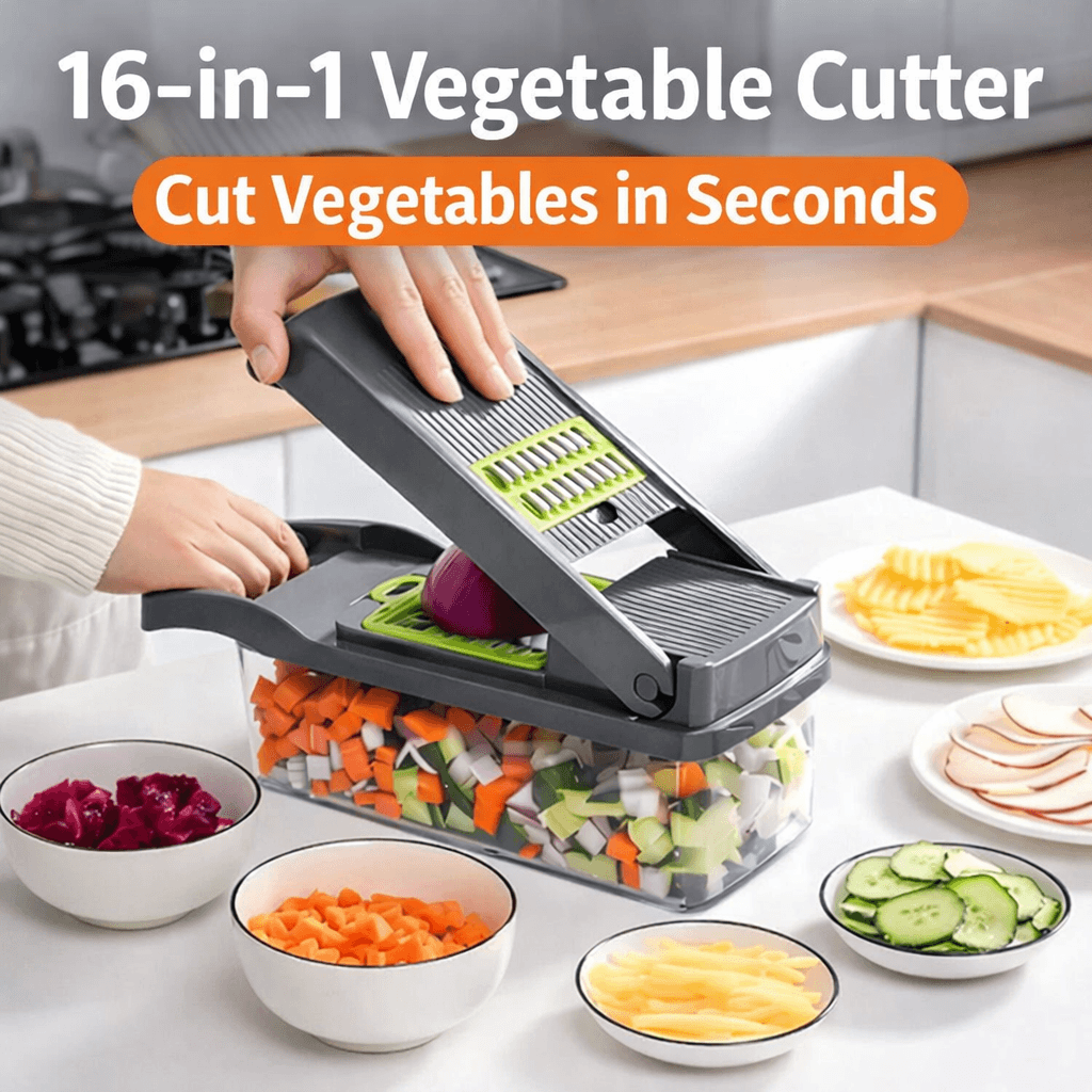 UltraChef™ – Cortador y Rebanador Multifuncional 16 en 1