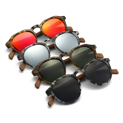 GCV HORIZON BLACK™ – Premium Polarized Sunglasses with Natural Walnut Finish