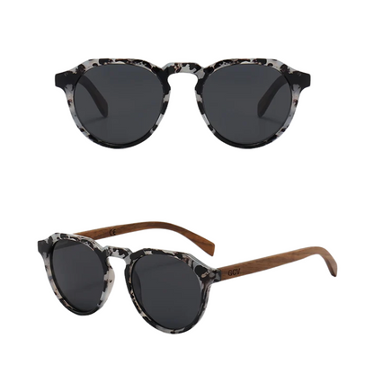 GCV HORIZON BLACK™ – Premium Polarized Sunglasses with Natural Walnut Finish